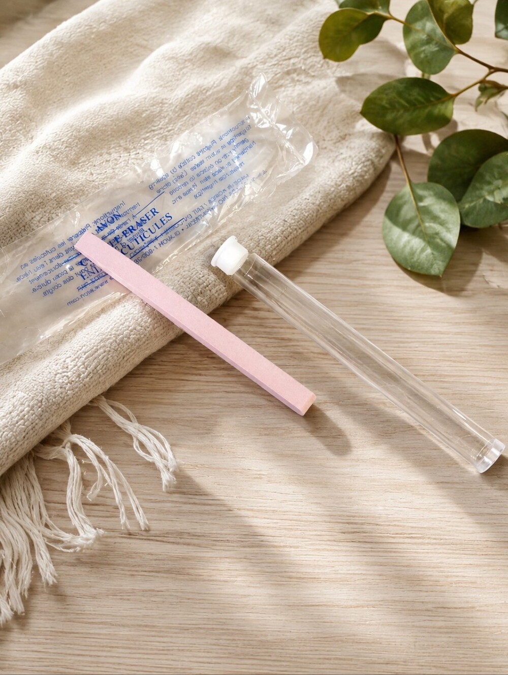 Pink  Cuticle Eraser Nail Buffer Stick - Party & Grooming Accessory